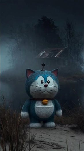 a horror Doreamon in the jungle 😰😱| #shorts #horror #scary #ghost