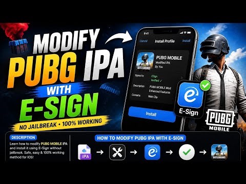 PUBG IPA MOD iOS! Install with E-Sign (NO PC / NO JAILBREAK)