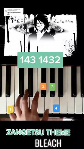 Zangetsu Theme Piano Tutorial - Bleach