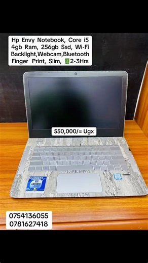 Hp Envy Notebook Intel Core i5 4gb Ram 256gb ssd 6th Gen 14 Inches Finger Print Keyboard Backlight Hdmi port Webcam Wi-Fi Bluetooth Battery 2-3Hrs #hp #hpenvy #cheaplaptop #kampalalaptops
