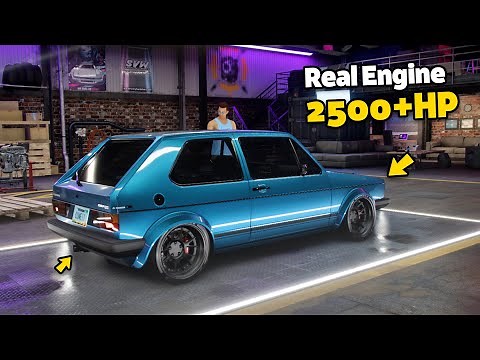 Need for Speed Heat - 2500HP VOLKSWAGEN GOLF GTI Customization | Real Engine & Sound
