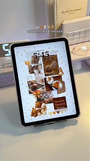 autumn iPad refresh 🍂🕯️🧸 #beautyplus #photoediting #autumn #ipad #igstoryideas