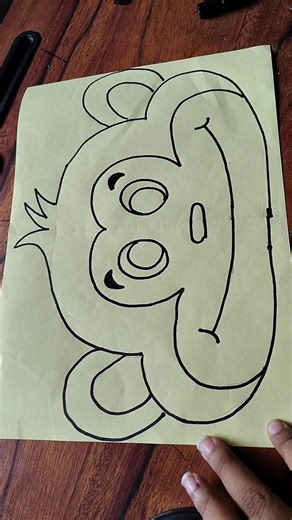 how to make monkey face mask using paper #subscribe #art #diy #homemadepapercraft #diyfacemask