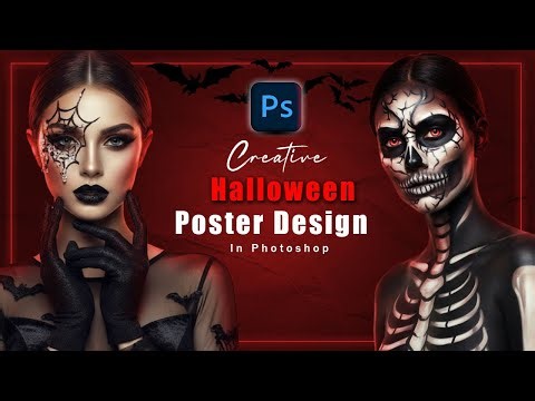 Halloween Makeup Poster Design in Photoshop | Step by Step Tutorial 2025 | Pixel Dot