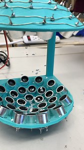 Used an Arduino Nano, a motor driver, and 60 transducers to make this device that can levitate low density objects in place for an indefinite amount of time.