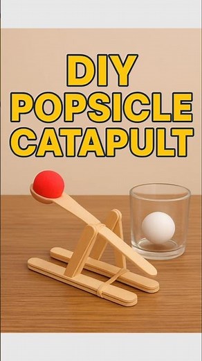 DIY Popsicle Stick Catapult | Easy Science Experiment At Home | Fun Game Activity