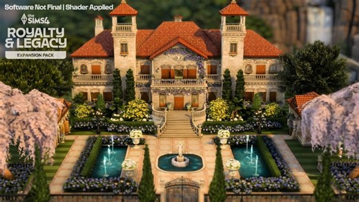 【模拟人生4搬运】皇室庄园 |《王室与传承》抢先体验 | 50x50 | NOCC | by Nina Schmidt