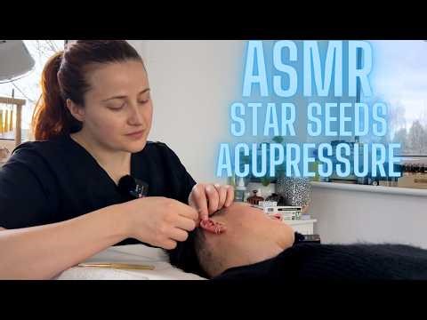 ASMR Star Seeds Ear Seeds with Acupressure Points 💫 Unintential ASMR Tingles & Relaxation