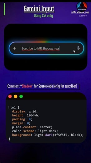 I made gemini input using html css #coding #webdesign #web #htmlcss #css