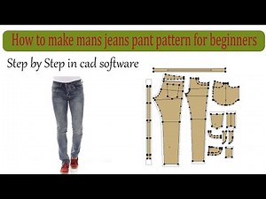 How to make jeans pant pattern| jeans pant pattern darftting| jeans pattern in cad software