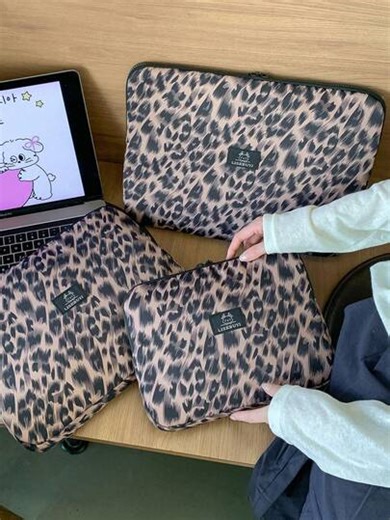 Laptop Bag / Tablet Bag 11-Inch / 14-Inch Laptop Bag / Bag / Laptop Case Fashion Leopard Print Pattern Waterproof Portable Computer Cover / Small Bag / File Bag / Laptop Inner Bag / Computer Carrying Bag 11/13/14/15.3/15.6 Inches Portable Tablecloth Bag Suitable For 9-11-Inch Air 4 / 5 Pro 11/Mini 5/6 Protectors / Shockproof Bags School Season Essential Bag | SHEIN