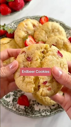 Erdbeer-Cookies selber machen – Rezept mit leckerer Frischkäse-Füllung 🍓🍪| REWE Deine Küche