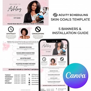 Skin Goals Acuity Scheduling Site Template, Editable DIY Booking Site Template, Skin Booking Site Template - Etsy Canada