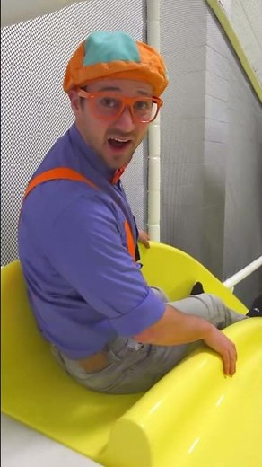Go Down the Slide with Blippi! |Indoor Playground #shorts | Fun Learning Educational Videos For Kids