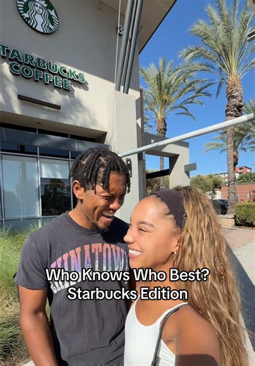 Who knows who better? Starbucks Fall Menu Edition 💚 #coupleschallenge #starbucks