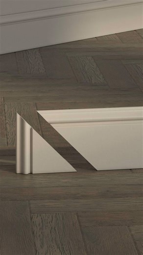 Европласт. Лепнина и архдекор on Instagram: "Как завершить плинтус возле дверного наличника уходом в пол? Один из самых простых и аккуратных способов стыковки плинтуса с наличником. Пользуйтесь этим методом, если наличник гораздо тоньше, чем напольный плинтус. Сохраняйте, чтобы не терять простой и рабочий прием для аккуратного монтажа. #ремонт #монтаж #плинтус #дизайнинтерьера"