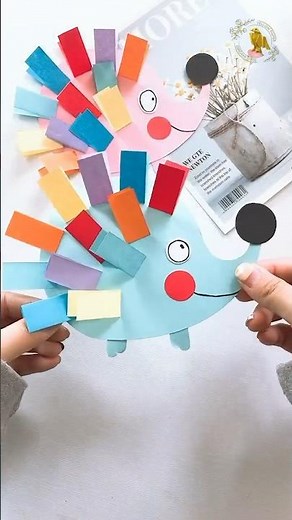 Easy Origami Hedgehog - Paper Animal Craft Ideas #shorts