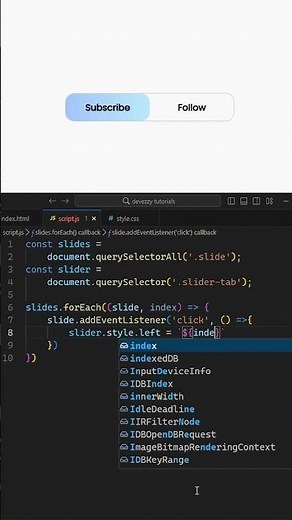 Smooth CSS Slider in Navigation bar | Website design