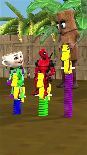 3DXMan Crazy Spring Jump Escape 😂 Funny 3D Animation