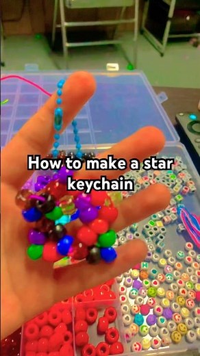 How to make a Kandi star keychain #art #artsupplies #kandi #kandikid #artandcrafts #artandcraft
