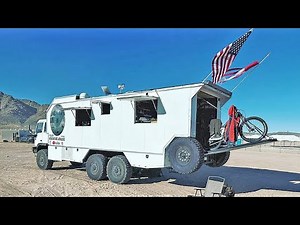 6x6 Military Wrecker Converted to Tiny Home with Full Off Grid Fabrication Shop & Movie Theatre
