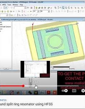 Antenna design for a defected ground split ring resonator using HFSS