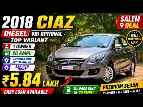 Maruti Ciaz 2018 Diesel VDI Optional For Sale | 1 Owner | Tamilnadu