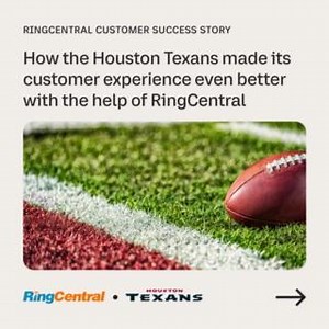  Touchdown! The Houston Texans use RingCentral to win on and off the field by improving customer service, reducing desk phones by 95%, and eliminating unnecessary expenses. See how RingCentral help the Houston Texans win more than just games: https://ringcentr.al/452AKP3. | RingCentral | Facebook
