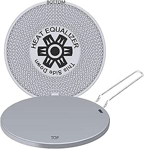 Heat Equalizer-6 inch High-Polish Commercial-Grade Diffuser for Gas & Electric Stoves – Aluminum & Copper Alloy Hot Plate-Burner Cover-Simmer Plate