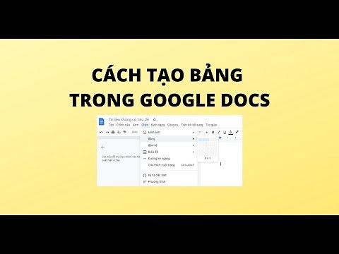 CÁCH TẠO BẢNG TRONG GOOGLE DOCS