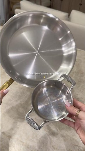 CRAZY Stainless Steel Cleaning Hack 🫧✨ #cleantok #cleaninghacks #clean #cleaning #cleaningtips