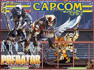 Alien Vs Predator Arcade Lev8 2 Predators cooperate no death playthrough