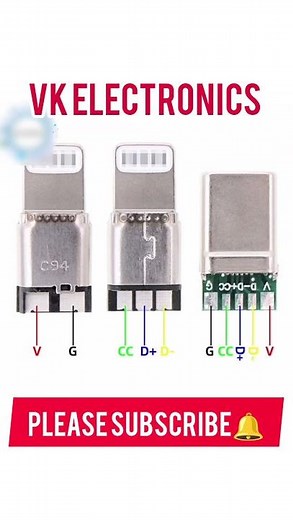 USB Type - c charging port ke connection diagram#viral