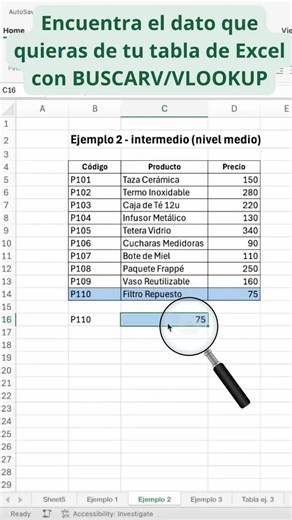 Ejemplo de BUSCARV / VLOOKUP en Excel | Conecta datos paso a paso