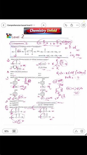 Comprehension based Cannizzaro reaction #education #jee #organicchemistry #jeeproblems