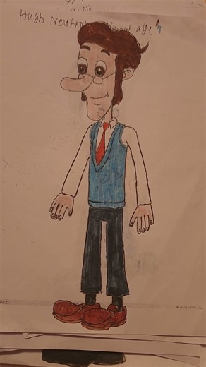 My Jimmy Neutron drawing: Jimmy Neutron dad Hugh Neutron.😀😃😄🤓🧐🧑👨🧁🍵🥤👓🩳👑🔊🧪🔭🔬