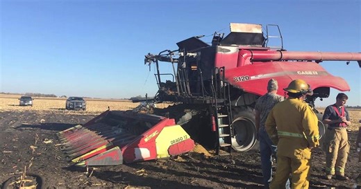 Dry fall raises risk of combine fires for Minnesota farmers