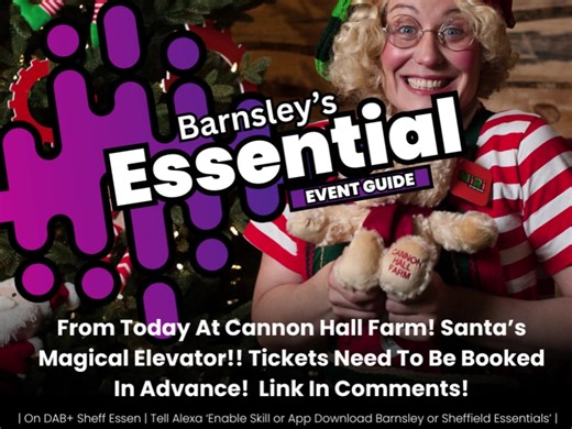 🎄 Barnsley and South Yorkshire Essentials Event Guide: This one sounds absolutely amazing for the kids — and for the grown-ups too! And guess what… Howie’s here to tell you more about it! 🎅✨ Cannon Hall Farm have pulled out all the stops this Christmas with a magical Toy Factory experience the whole family will love. Here’s what you get: 🎁 Toy Factory Fun Kids can step inside Santa’s Toy Factory, meet the elves, snap some elfie selfies and pick any gift they like to take home. 🐄 Full Cannon 