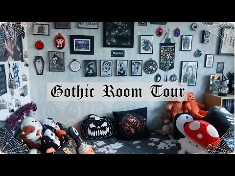 GOTHIC ROOM TOUR | Spooky Alternative Bedroom | Halloween Gothic Aesthetic