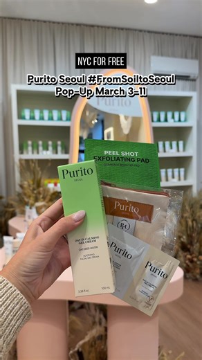 Purito Seoul is popping up in New York City for the first time ever, with free products, oat lattes & more! 🧴✨ #PuritoPartner Head to the West Village March 3-11 for the @PURITO SEOUL Pop-up, where you’ll explore and try the full Oat line in person. You’ll enjoy a free welcome gift, a lucky draw for a free product, and post on social in the photo zone for more Purito goodies to take home. You’ll look oatmazing! Scan the Amazon discount QR code in-store to enter the lucky draw for a chance to wi