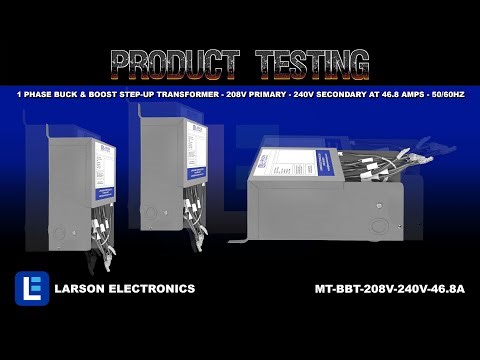 1 Phase Buck & Boost Step-Up Transformer - 208V Primary - 240V Secondary at 46.8 Amps - 50/60Hz