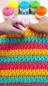 12M views · 119K reactions | The crochet star stitch is probably one of my favorite textured stitches. It's created by drawing up 5 loops, pulling the yarn through, then making a chain one. #reels #crochet #knitting #yarn #stars #ganchillo #tutorial #naztazia | Naztazia | Facebook