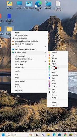 How to Change Folder Colour in Windows 11 /10 / 7 | #windows #shorts #virul #youtubeshort