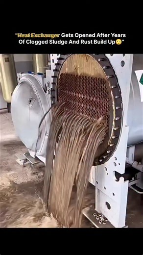 Wealth on Instagram: "After years in service, a heat exchanger tells its story-rust, sludge, and mineral scale released during flushing. These hidden deposits restrict flow, reduce cooling efficiency, and accelerate wear. Scheduled cleaning is critical to maintain performance and protect industrial systems. Credit to respective owners. No copyright infringement intended. #Engineering Excellence #Industrial Technology #MaintenanceMatters #Heat Transfero #Innovation"