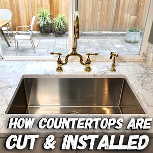 Check out how the PRO's cut and install kitchen countertops. | BYOT