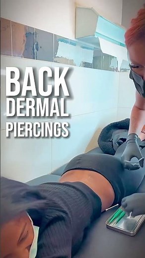 Back Dermal Piercing Procedure 💎 Watch Till the End! #piercing #tiktok