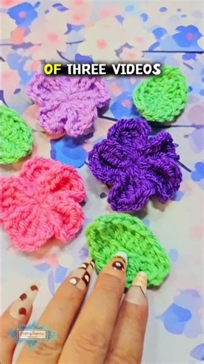 One Skein Simple Flower and Leaf #crochet