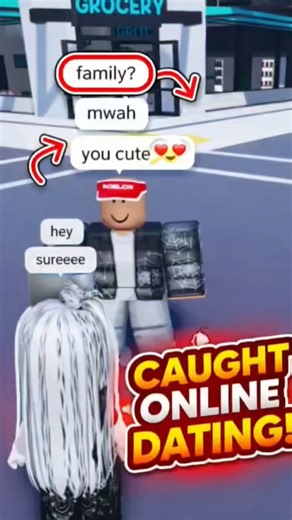 BROOKHAVEN ONLINE DATING CAUGHT 😳 #roblox #brookhaven #robloxfunny