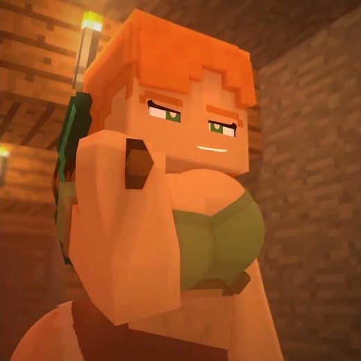 Alex breasts big Animation Minecraft 😍 👌