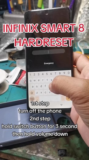 infinix smart 8 hard reset #bypass #cellphone #hardreset #fyp #tutorial
